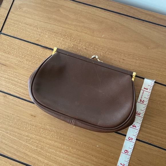 Vintage Mark Cross Brown Leather Clutch - Picture 3 of 6